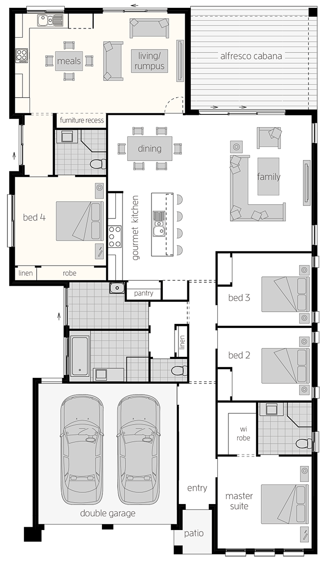 Granny flat design Dual Living  House  Plans  McDonald 